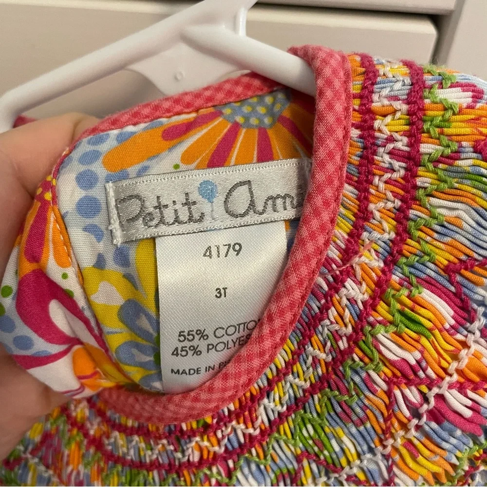 Petit Ami Floral Smocked Dress Size 3 - Picture 3 of 4